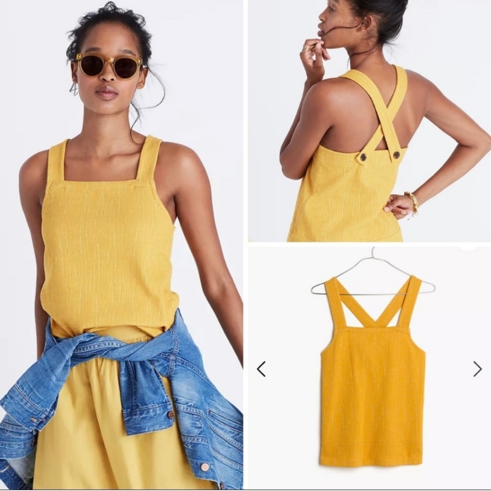 Mustard Yellow Apron Tank Top
